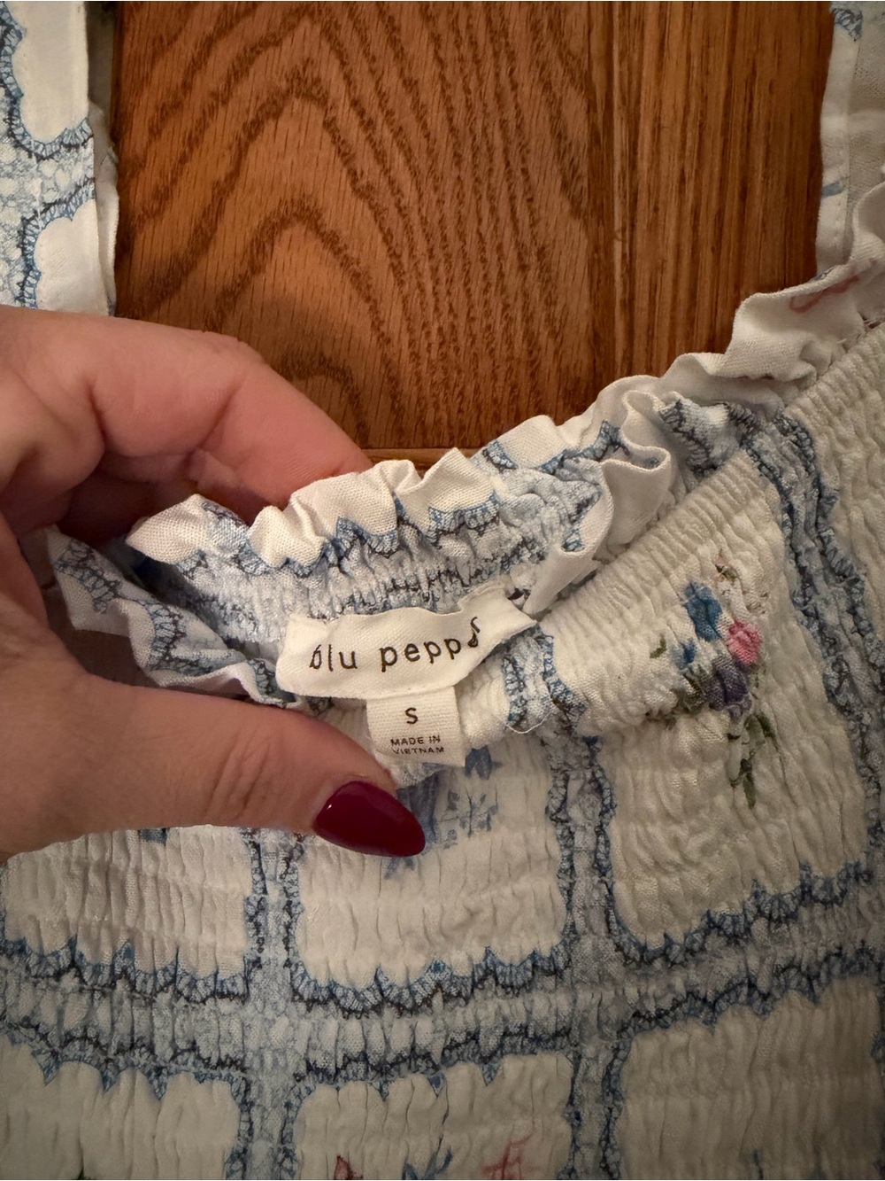 Blue Pepper Pattern Dress - Picture 3 of 5